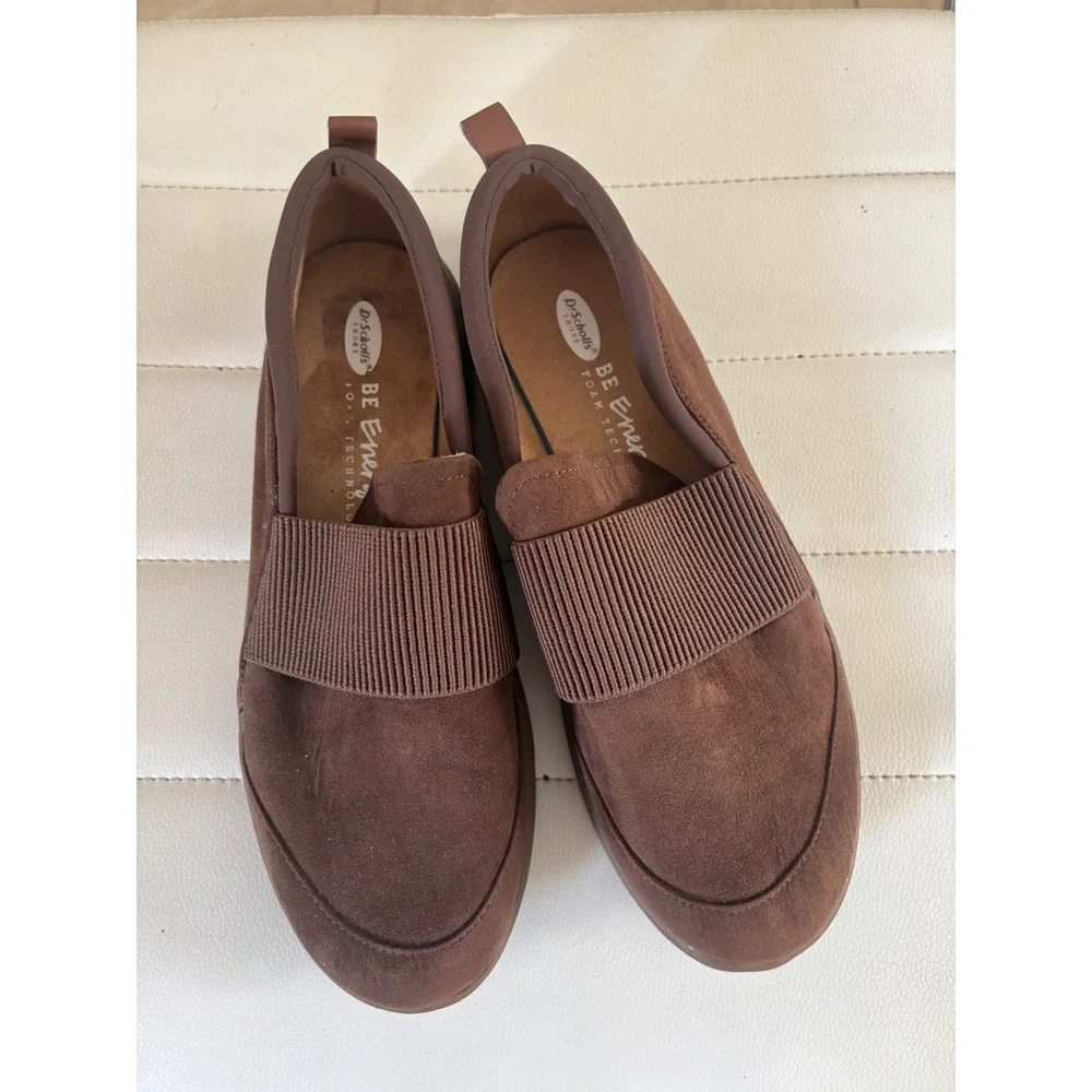 Dr.‎ Scholls Joanna Brown Slip On Loafers Be Energized Foam Shoes Womens 9M